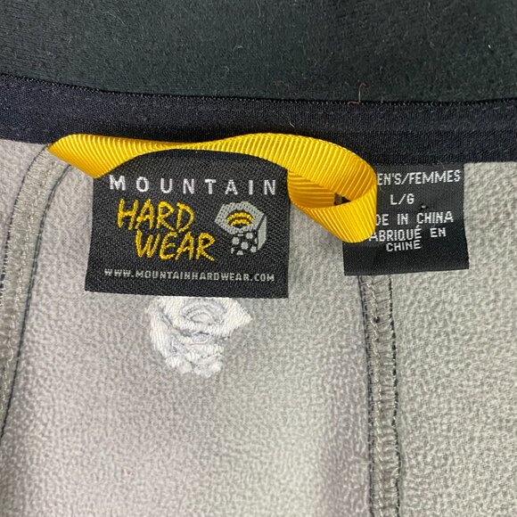 Mountain Hardwear Jacket Women's Large Black Hooded Fleece Lined - Picture 8 of 15